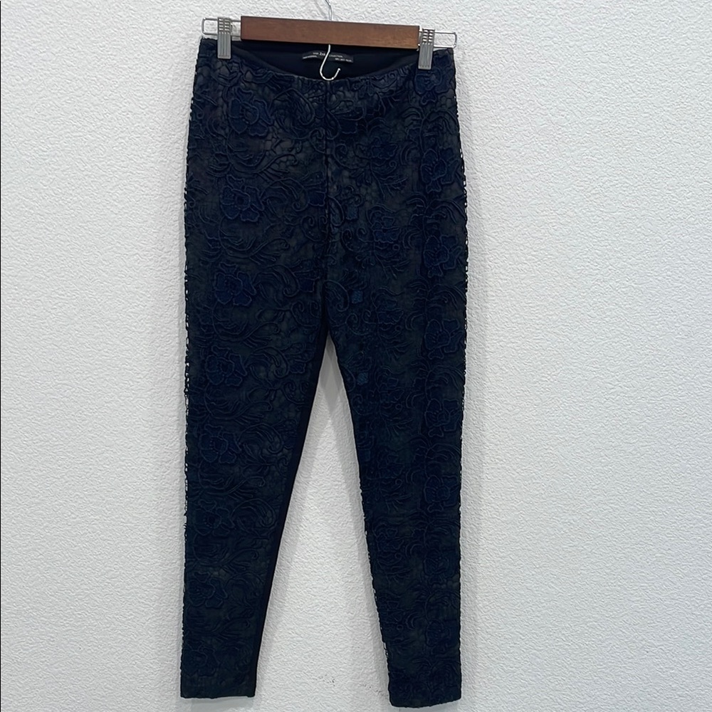 Zara Blue and Black Trousers Slim Fit